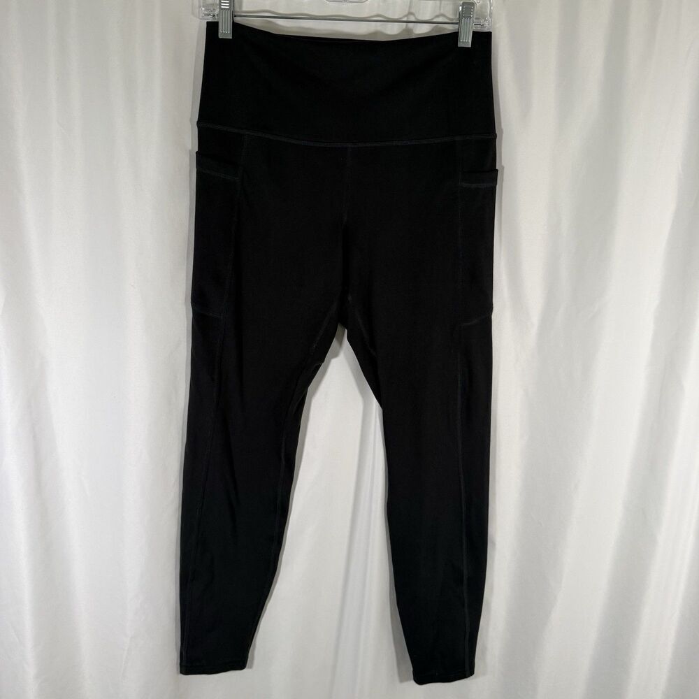Gilly Hicks Go Recharge Leggings Women's Large Black Pull On Side Pockets High R
